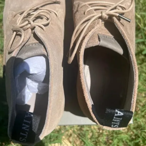 AllSaints Luke Suede Desert Boots in Taupe
