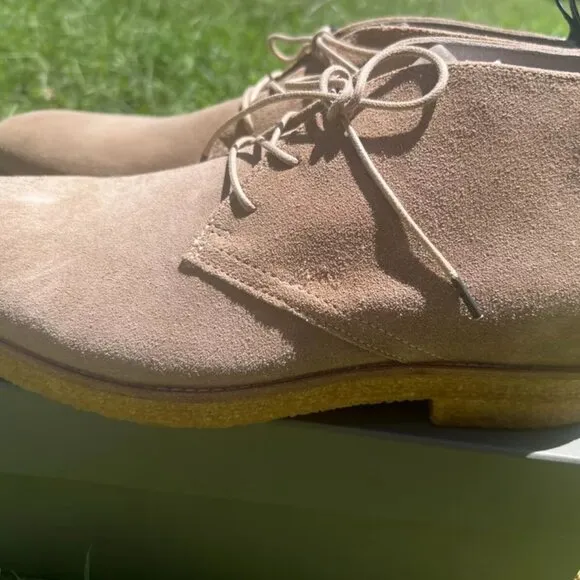 AllSaints Luke Suede Desert Boots in Taupe