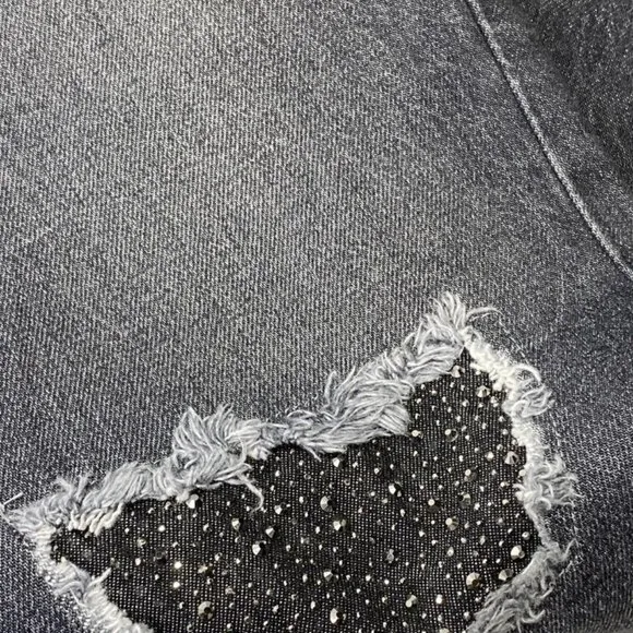 AllSaints Women's IDA EMB Cropped Jeans – Size 28 – Black Denim – NWT