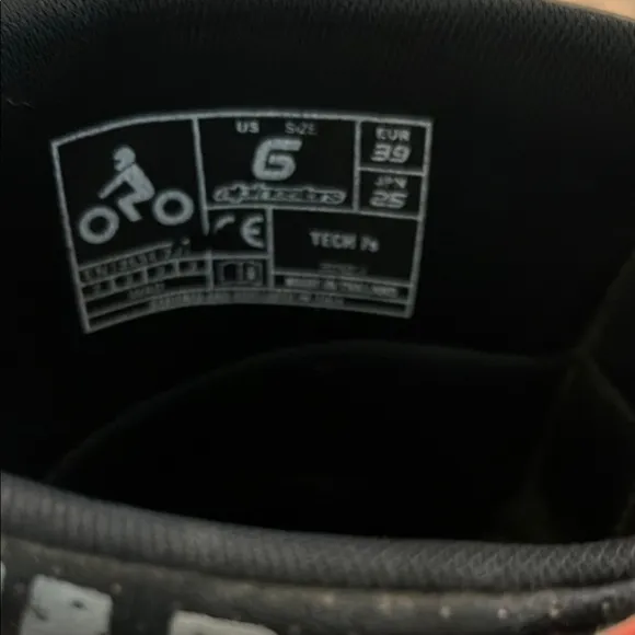 Alpinestars Black and White Motorcycle Boots