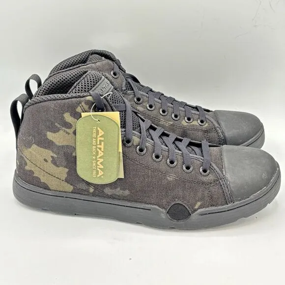 Altama Men's MARITIME ASSAULT MID #333051 Sz 9W Black Canvas Tactical Shoes