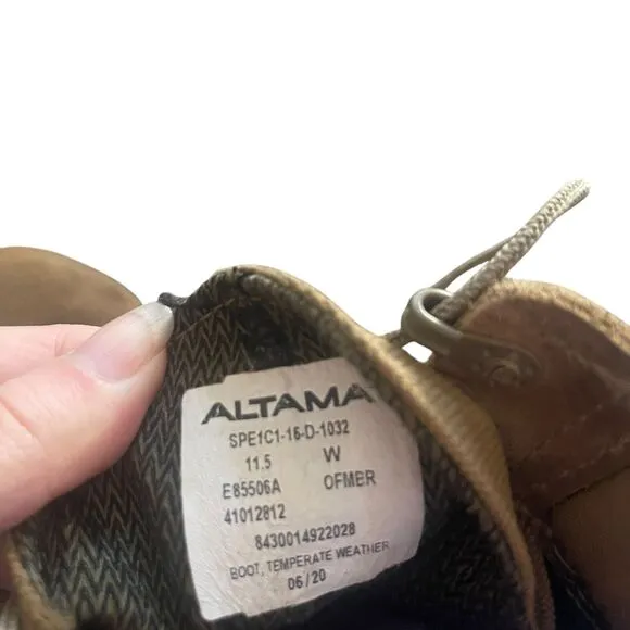 Altama Men's Size 11.5 W Leather Suede Desert Military Lace Up Combat Boots