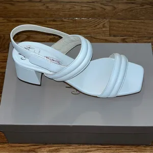 Amalfi by Rangoni Egeo Slingback Sandals White Parmasoft Women’s Size 8