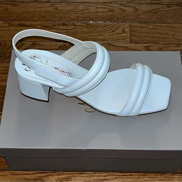 Amalfi by Rangoni Egeo Slingback Sandals White Parmasoft Women’s Size 8