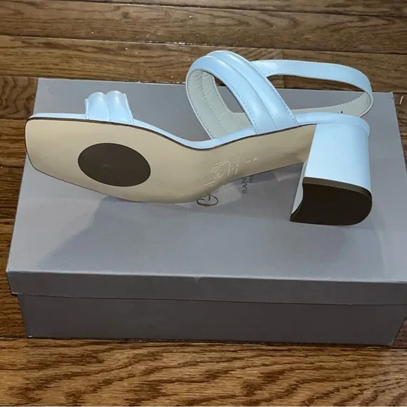 Amalfi by Rangoni Egeo Slingback Sandals White Parmasoft Women’s Size 8