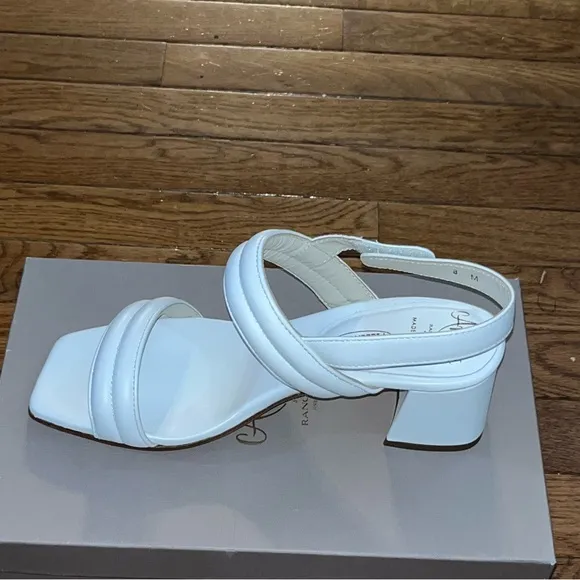 Amalfi by Rangoni Egeo Slingback Sandals White Parmasoft Women’s Size 8