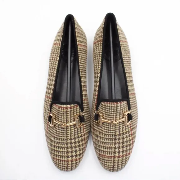 Ambrogio‎ Dellamoda Horsebit Loafers in Rose Houndstooth Size US 10