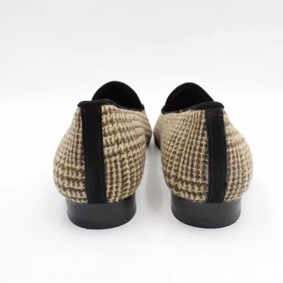 Ambrogio‎ Dellamoda Horsebit Loafers in Rose Houndstooth Size US 10