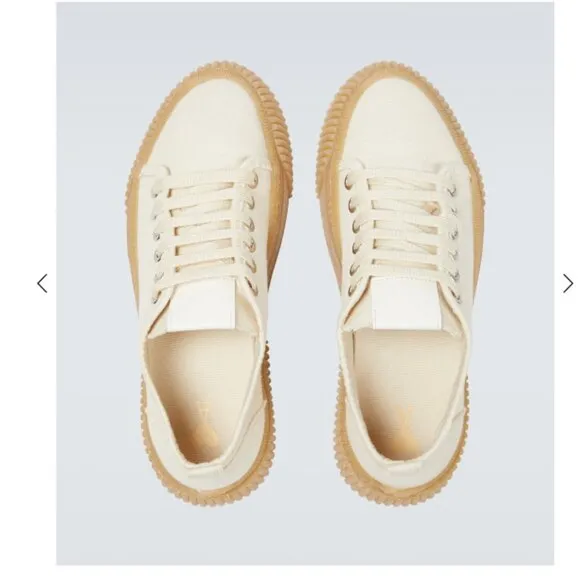 Ami Paris Canvas Lace-Up Sneakers
