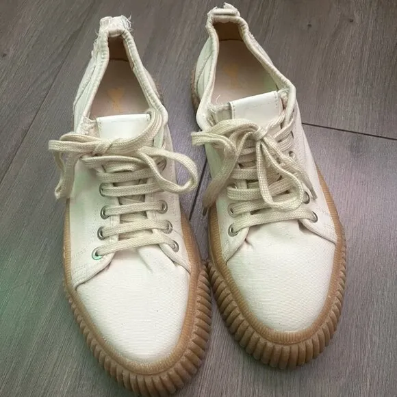 Ami Paris Canvas Lace-Up Sneakers