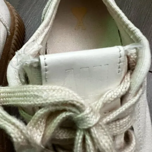 Ami Paris Canvas Lace-Up Sneakers