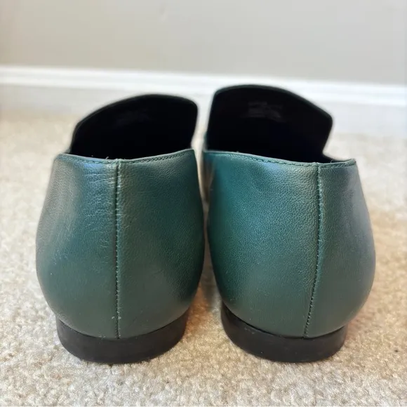 &amp; Other Stories Green Leather Slip On Loafers Size 8