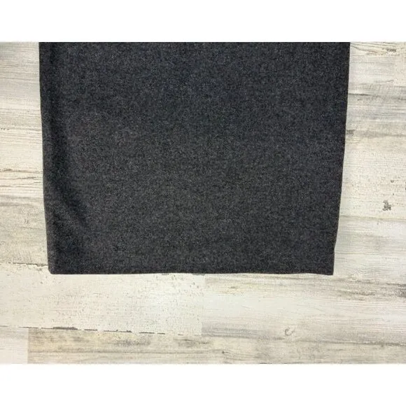 Ann Mashburn M Evelyn Pull On Skirt Charcoal Stretch Hopsack Wool Pencil EUC