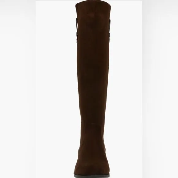 Anne Klein Audrey Tall Riding Boots Knee High Black iFlex Low Block Heel Size 7