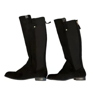 Anne Klein Audrey Tall Riding Boots Knee High Black iFlex Low Block Heel Size 7