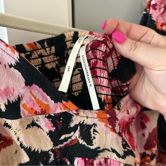 Anthropologie Blossom Floral Maxi Dress
