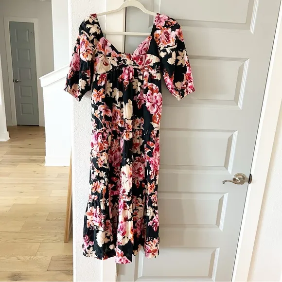 Anthropologie Blossom Floral Maxi Dress