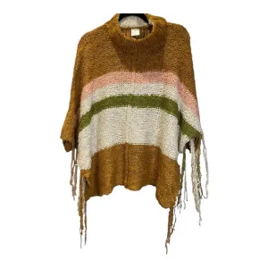 Anthropologie “By Together” Bohemian Desert Clay Festival Hippie Poncho Medium