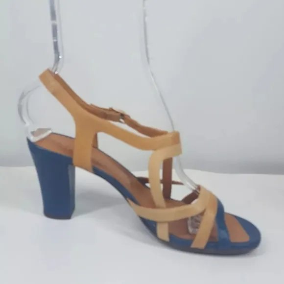 Anthropologie Chie Mihara Size 38.5 Sandals Strappy Leather Heel