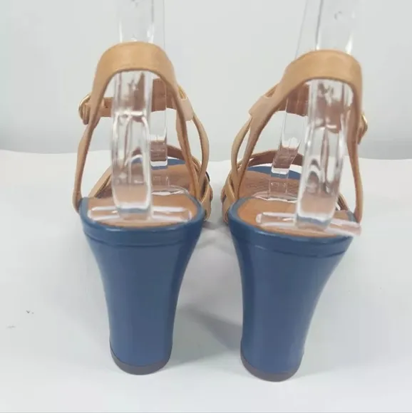 Anthropologie Chie Mihara Size 38.5 Sandals Strappy Leather Heel