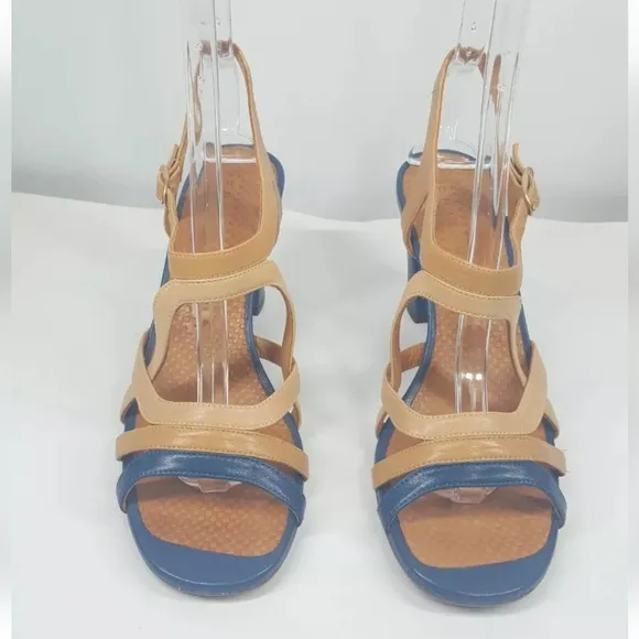 Anthropologie Chie Mihara Size 38.5 Sandals Strappy Leather Heel