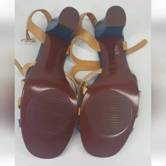 Anthropologie Chie Mihara Size 38.5 Sandals Strappy Leather Heel