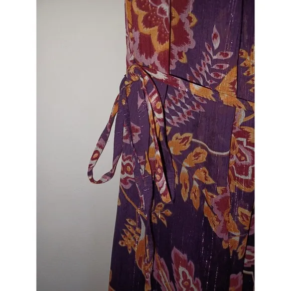 Anthropologie Donna Morgan Womens Liv Floral Midi Dress Sz Us 2 BHLDN Reg $228