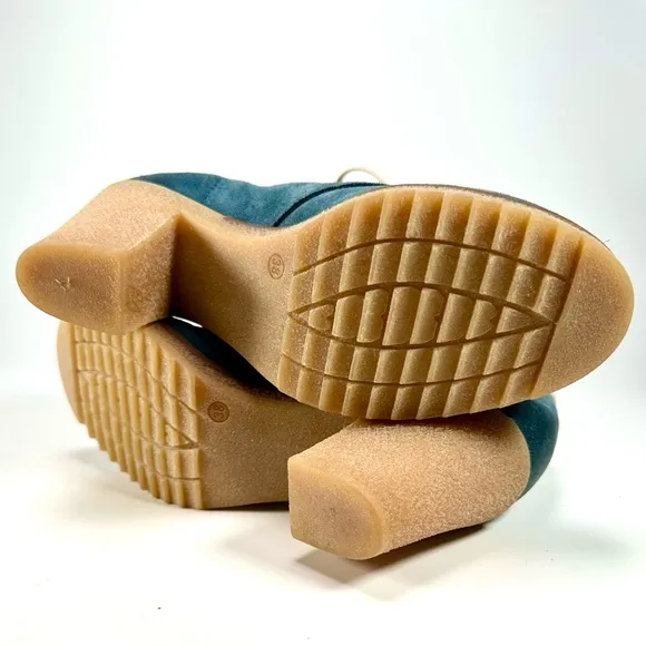 Anthropologie Jasper &amp; Jeera Blue Suede Yuma Booties