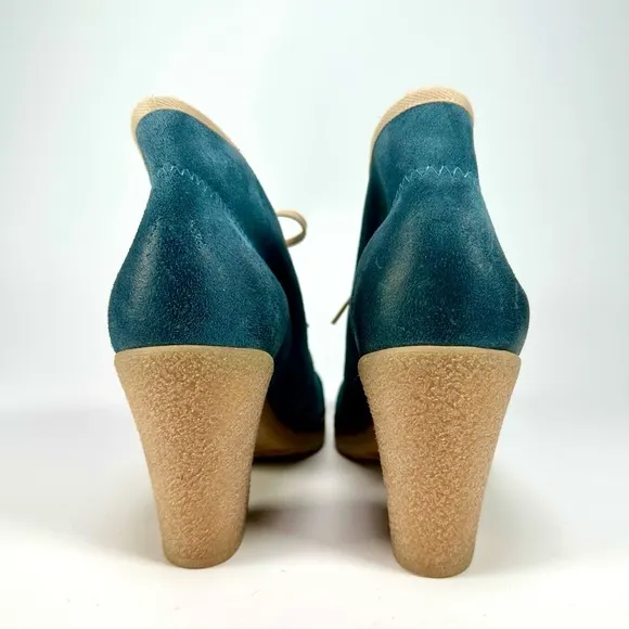 Anthropologie Jasper &amp; Jeera Blue Suede Yuma Booties