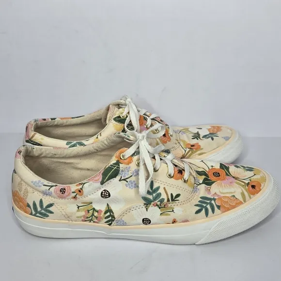 Anthropologie Keds X Rifle Paper Co. Lively Floral Sneakers Women's Size 10