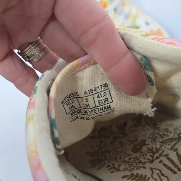 Anthropologie Keds X Rifle Paper Co. Lively Floral Sneakers Women's Size 10