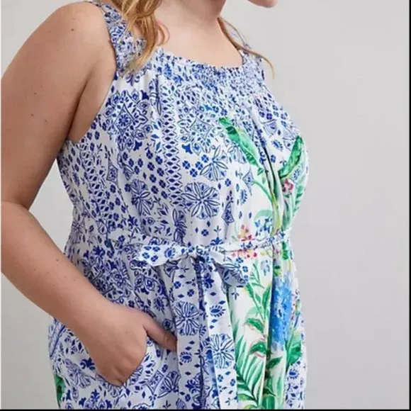 Anthropologie Maeve S NWT Bouquet Flounced Maxi Dress Floral Bohemian New