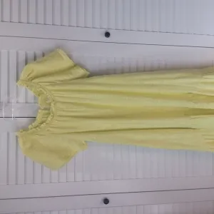 Anthropologie Maeve Selah High-Low Maxi Cotton Dress Neon M