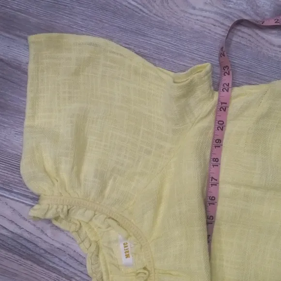 Anthropologie Maeve Selah High-Low Maxi Cotton Dress Neon M