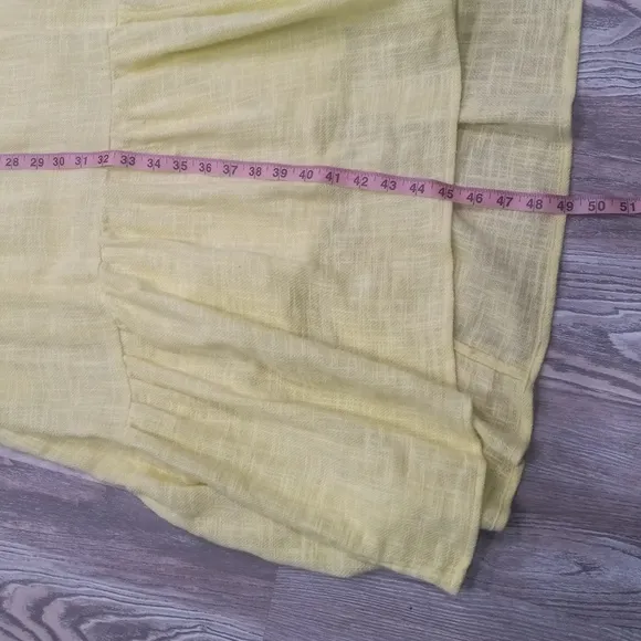 Anthropologie Maeve Selah High-Low Maxi Cotton Dress Neon M