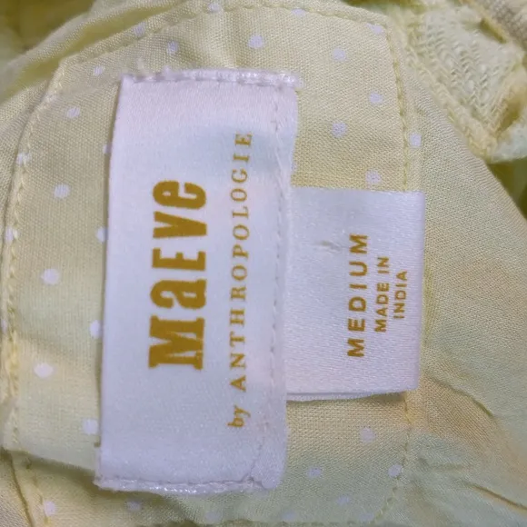 Anthropologie Maeve Selah High-Low Maxi Cotton Dress Neon M