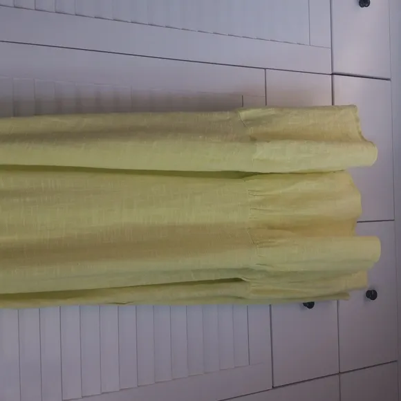 Anthropologie Maeve Selah High-Low Maxi Cotton Dress Neon M