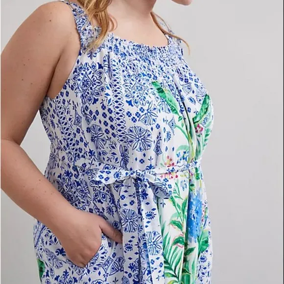 Anthropologie Maeve XXS NWT Bouquet Flounced Maxi Dress Floral Bohemian