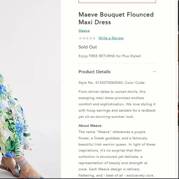 Anthropologie Maeve XXS NWT Bouquet Flounced Maxi Dress Floral Bohemian