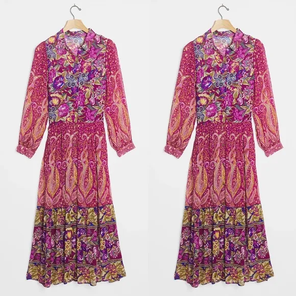 Anthropologie Nikole Maxi Shirtdress