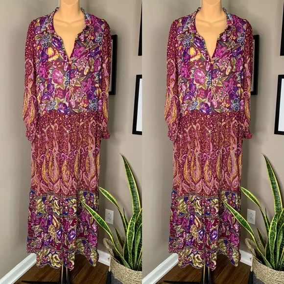 Anthropologie Nikole Maxi Shirtdress