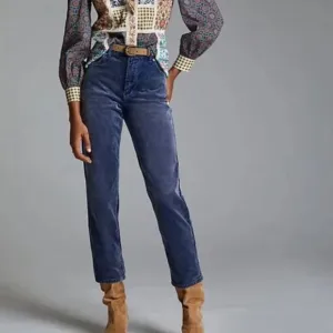 Anthropologie Pilcro 29 The Vintage Straight Corduroy Pants Jeans Cords Nwr Blue