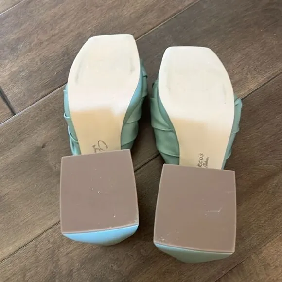 Anthropologie x Circus NY Marianna Heel Green Summer Sandals US 8.5