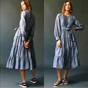 Anthropologie x Mare Mare Agosta Tiered Midi Dress Size S