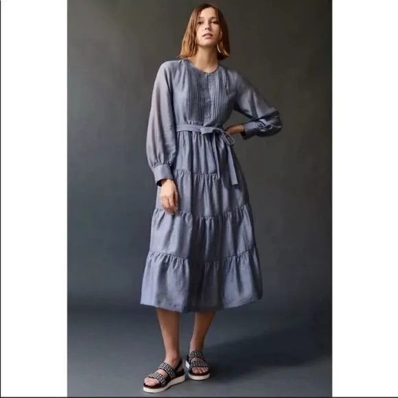 Anthropologie x Mare Mare Agosta Tiered Midi Dress Size S