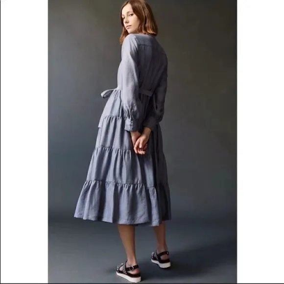 Anthropologie x Mare Mare Agosta Tiered Midi Dress Size S