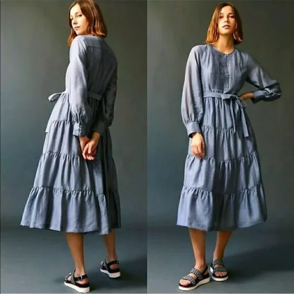 Anthropologie x Mare Mare Agosta Tiered Midi Dress Size S