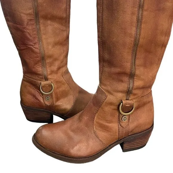 ANTONIO MELANI Leather Distressed Shae Cuissardes Riding Boots