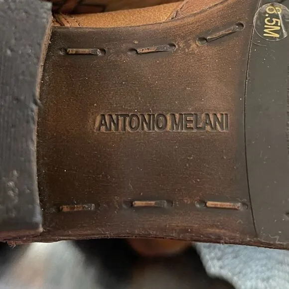 ANTONIO MELANI Leather Distressed Shae Cuissardes Riding Boots