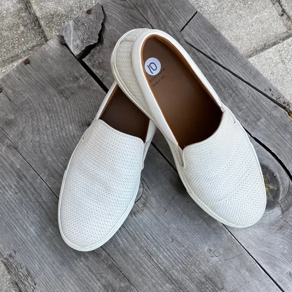 Aquatalia Alisha leather slip on loafers